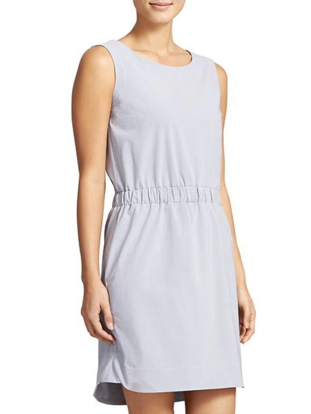 Athleta Sleeveless Drawstring Lightweight Gray Dress Size M